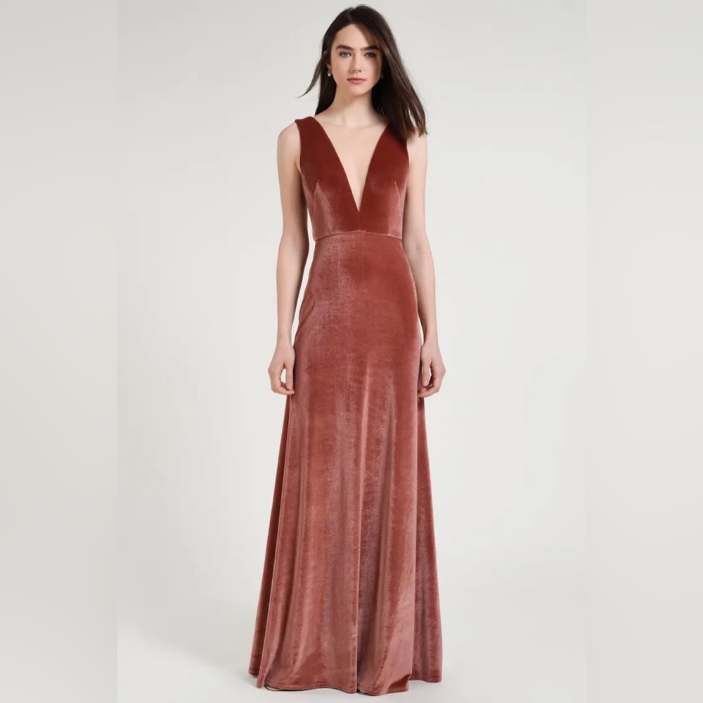 Jenny Yoo Logan Velvet Dress - Picture 4 of 9